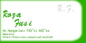 roza fusi business card